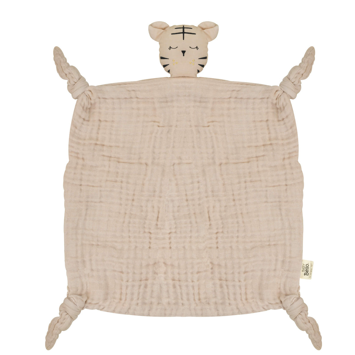 Toby De Tijger - Knuffeldoek - Toasted Almond
